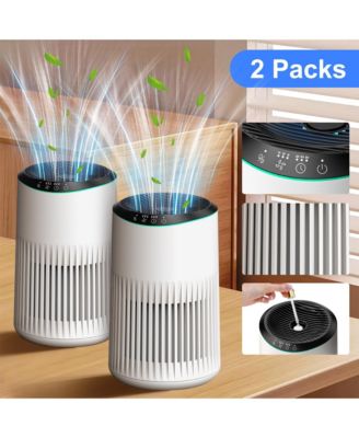 HEPA Air Purifier for Bedroom Home, With Essential Oil Diffuser, Sleep Mode, Up to 225 Sqft 2 Pack