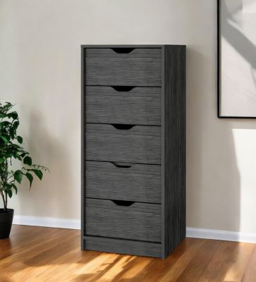 Five Drawer Standard Chest for Bedroom Storage and Clothes Organization