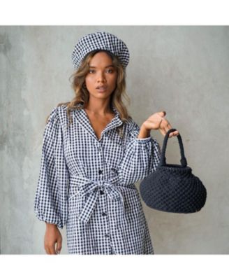 NAGA Macrame Bucket Bag In Black