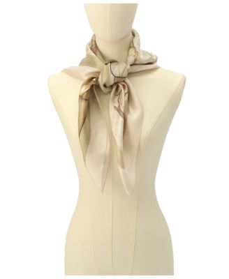 Stacked Tabby Bags Print Silk Square Scarf