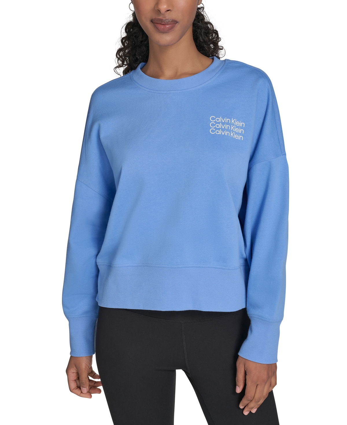 Performance Women's Mini Triple Logo Pullover Sweatshirt - Black / White
