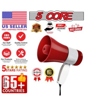 Megaphone Bullhorn Speaker 30W Mini Bull Horn Rechargeable Cheer Megafono 800 Yards Range Loudspeaker