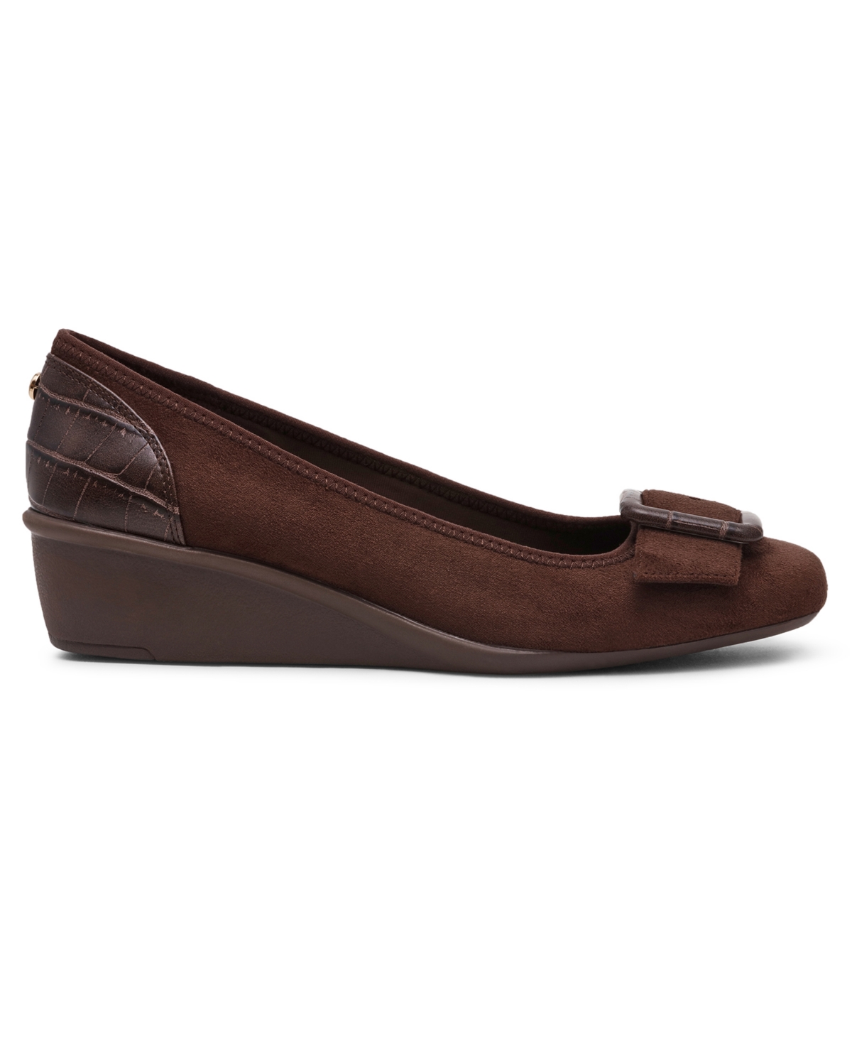 Anne Klein Wyatt Wedge Pump In Brown