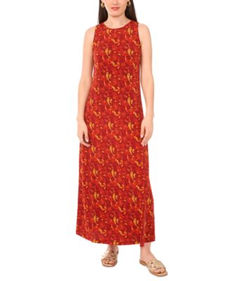 Vince Camuto - Women's Printed Keyhole Maxi Dress