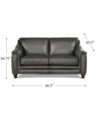 Belfast 67" Top Grain Leather Loveseat
