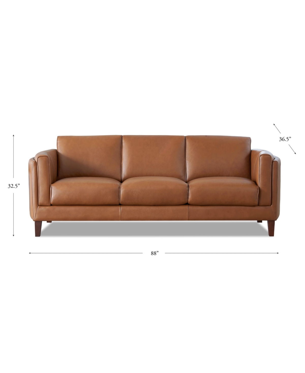 Hydeline Maui 88" Top Grain Leather Sofa