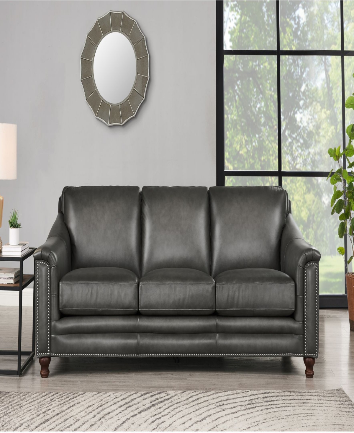 Hydeline Belfast 92" Top Grain Leather Sofa