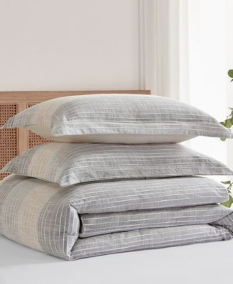 Sand Stripes Textured 3-Pc. Comforter Set, King/California King