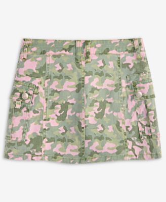 Big Girls Printed Cotton Cargo Skort