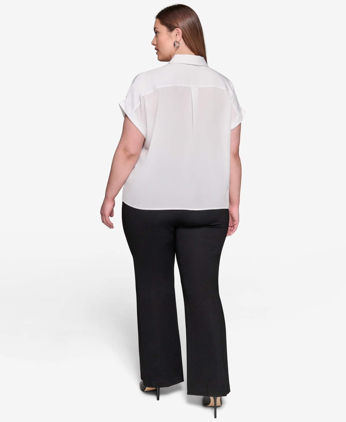 Karl Lagerfeld Plus Size Placed Floral Blouse