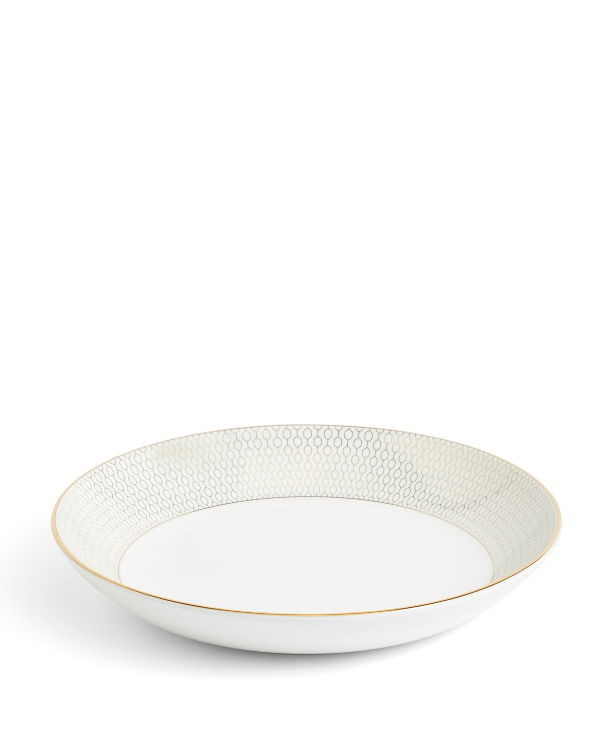 Wedgwood Gio Gold Geometric-pattern Bone-china Pasta Bowl 24cm