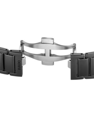 Unisex Swiss Automatic True Square Black High Tech Ceramic Bracelet Watch 38mm