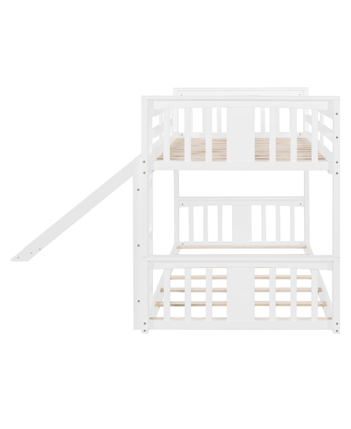 Twin Over Twin Bunk Bed with Slide and Ladder
