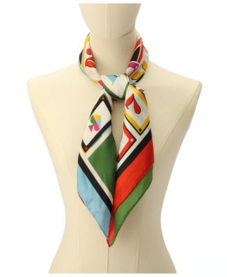 Women's Playing Cards Silk Square Scarf