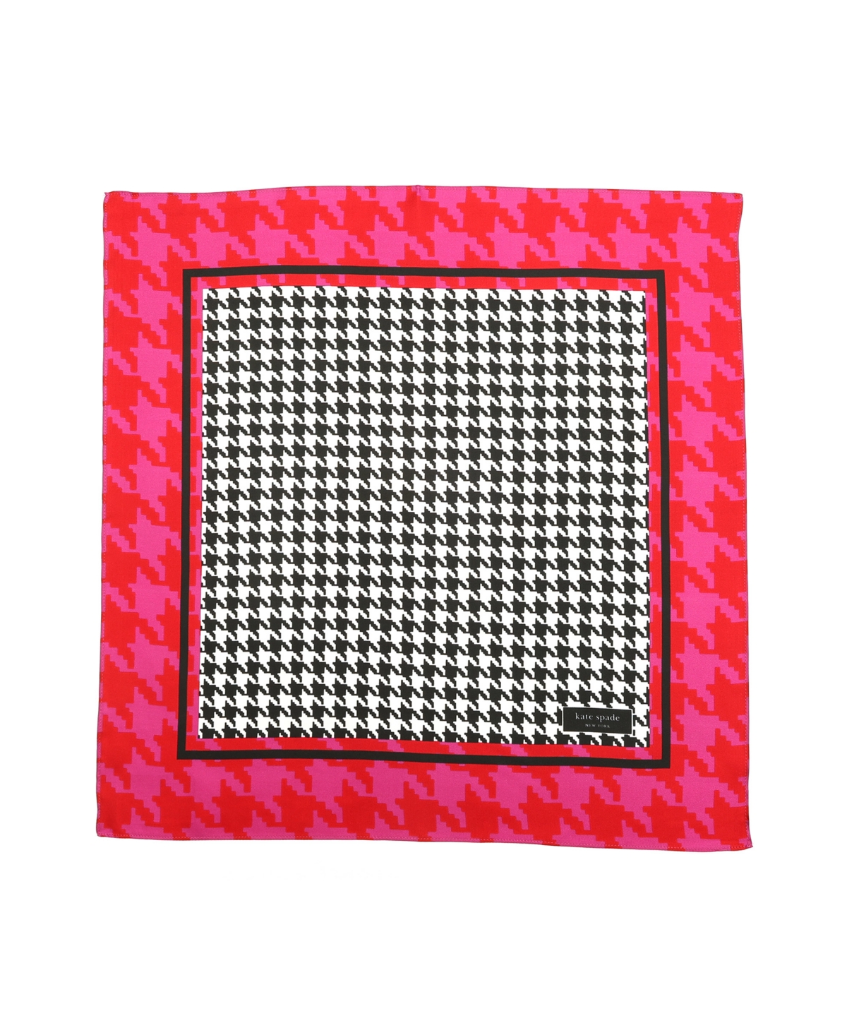 Shop Kate Spade Women's Houndstooth Silk Bandana Scarf