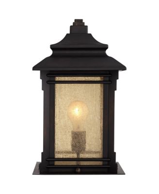Hickory Point Rustic 16 1/2" Frosted Cream Glass for Exterior Barn Deck Set of 2 Farmhouse Outdoor Pier Mount Lights