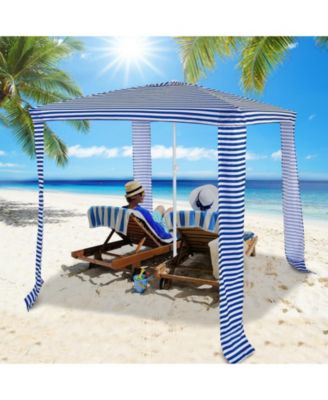 6.6 x 6.6 Feet Foldable and Easy-Setup Beach Canopy With Carry Bag