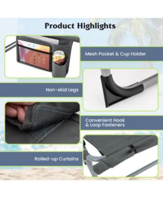 5-position Outdoor Folding Chaise Lounge Chair