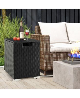 2-in-1 Patio Rattan Gas Propane Tank Cover for 20 lbs Propane Tanks