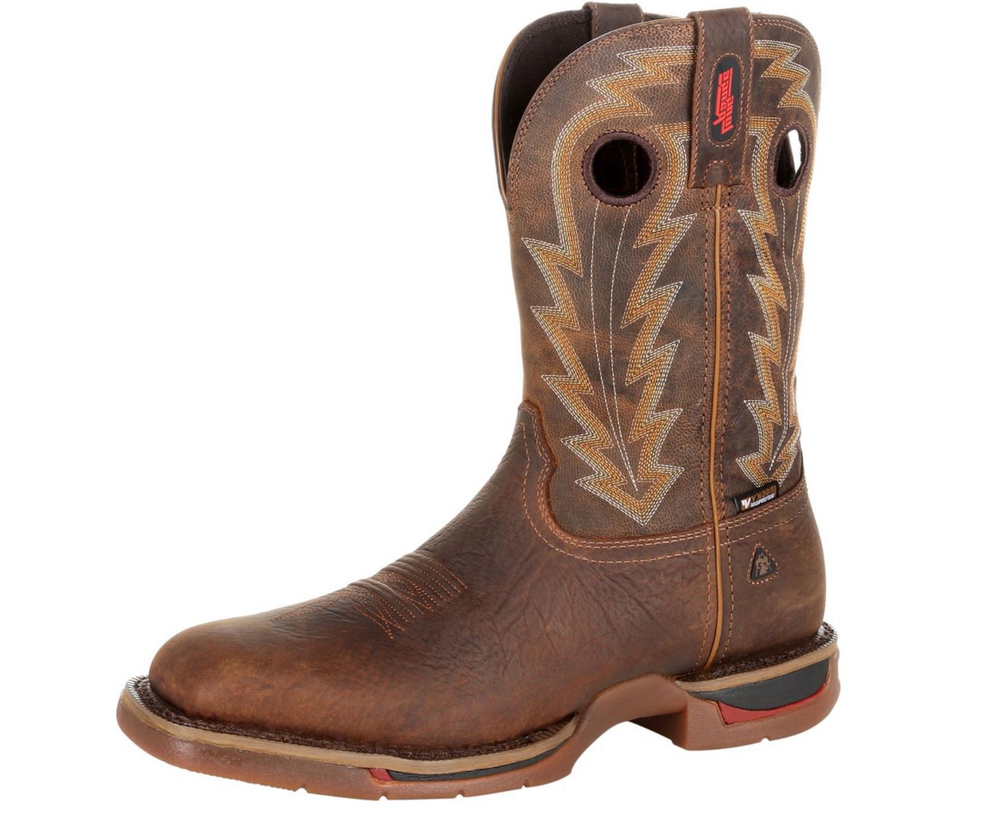 Мужские ботинки ROCKY Long Range 11" Waterproof Western Boot, цвет: Коричневый — фото 5