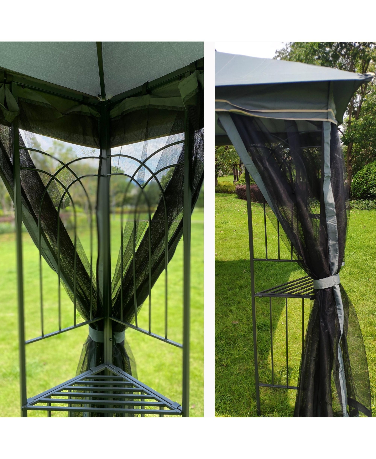 10x10 Outdoor Patio Gazebo Canopy Tent With Ventilated Double Roof