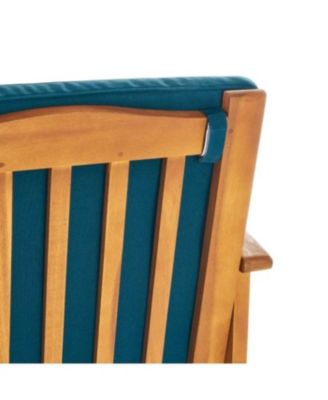 Outdoor 4-Pcs Set Acacia Wood Sofa Set with Water Resistant Cushions