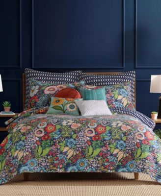 Levtex - Night Garden Reversible 3-Pc. Quilt Set, King/California King