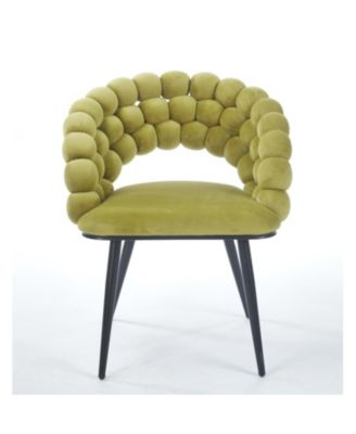 Green Modern Chairs (Set of 2), Gold Legs