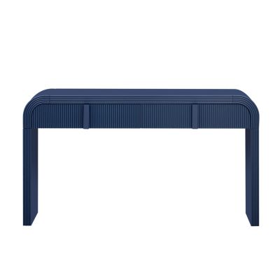 Modern Rounded Console Table with 2 Drawers