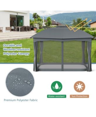12 x 10 Feet Canopy Double Vented Heavy Duty Steel Gazebo