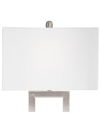 Todd 30" Tall Modern End Table Lamps Set of 2 USB Port AC Power Outlet Silver Brushed Nickel Finish Metal Charging