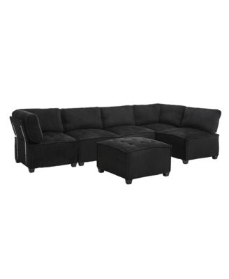 U-Shaped Modular Sectional Sofa with Reversible Chaise