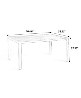 Streamdale 7-Piece Patio Dining Set, Table & 6 Textilene Chairs - Brown