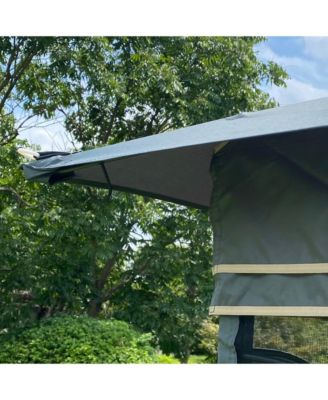 Streamdale 13' x 10' Gazebo with Double Roof & Mosquito Net