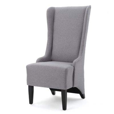 wood Upholstered High-Back Dining Chair with Birch Legs