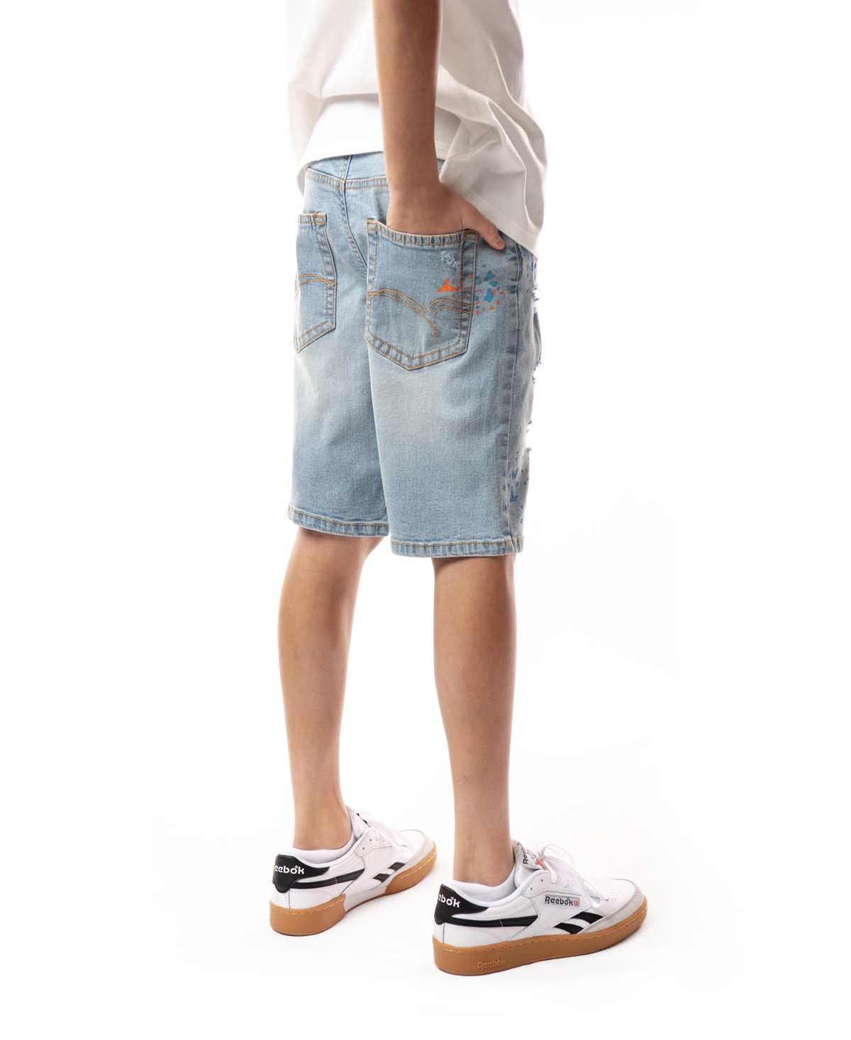 Shop Ring Of Fire Big Boys Revolve Stretch Denim Shorts