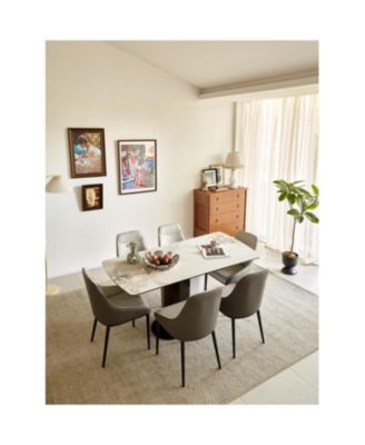 Modern PU Leather Dining Chairs with Metal Legs