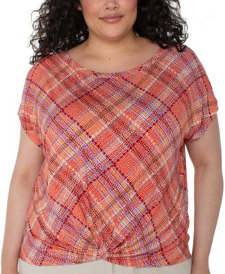 Liverpool Los Angeles - Plus Size Twist-Front Top