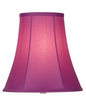 Bohemian Country Cottage Accent Table Lamps 21" High Set of 2 Orchid Stacked Glass Off White Bell Shade for Bedroom Living Room Bedside