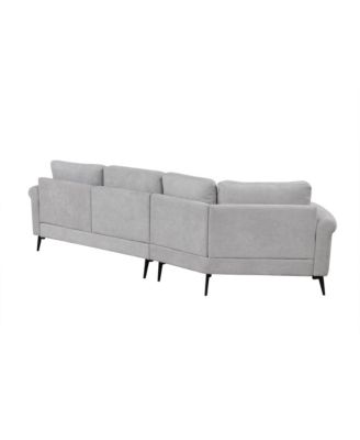 Curved Sofa with Pillows