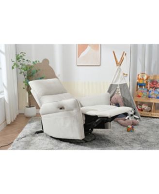 270 Swivel Rocker Recliner, Small Space Sofa, Fabric