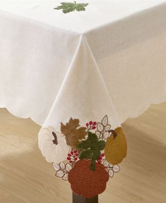 Fall Feels Cutwork Fabric Tablecloth, 60" x 120"
