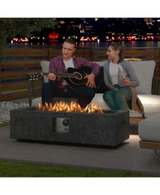 42.5 Inch 50000 BTU Fire Pit Table Set with Stainless Steel Burner