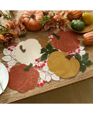 Elrene - Fall Feels Cutwork Fabric Rectangle Placemat
