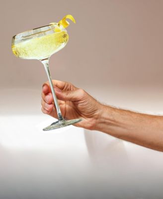 Khen Vintage Ribbed Coupe Glasses, Set of 2