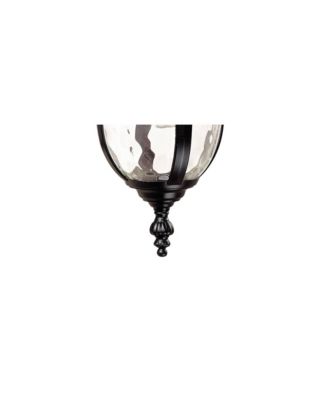 Bellagio Vintage Outdoor Wall Light Fixtures Set of 2 Texturized Black Downbridge 16 1/2" Clear Hammered Glass for Post Exterior Barn