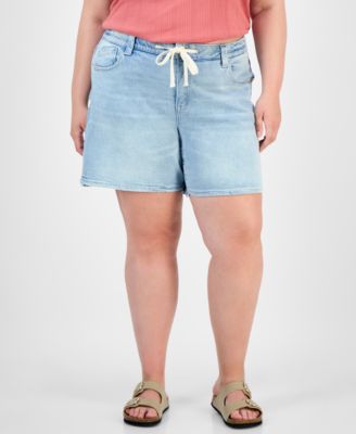 Trendy Plus High-Rise Drawstring Shorts