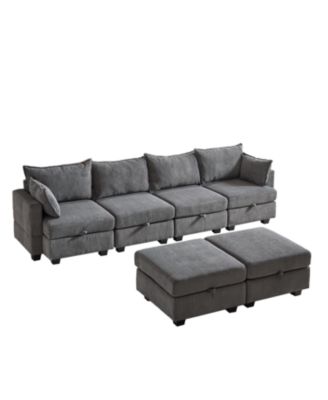 Flexible Modular Sectional Sofa with Storage