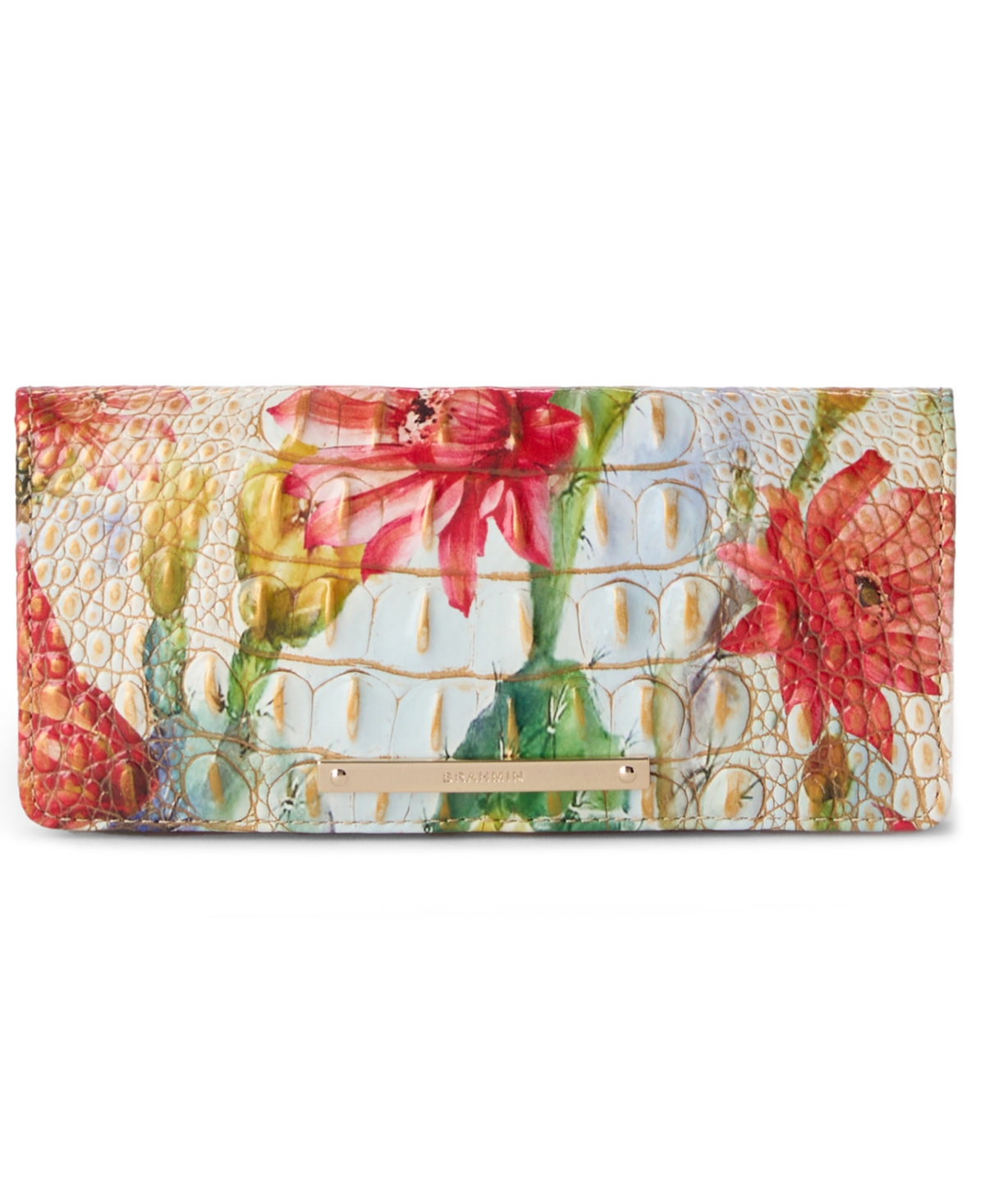 Ady Melbourne Embossed Leather Wallet - Succulent Bloom