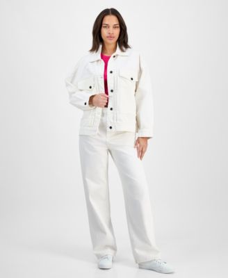 Women's Cotton Denim Button-Front Jacket